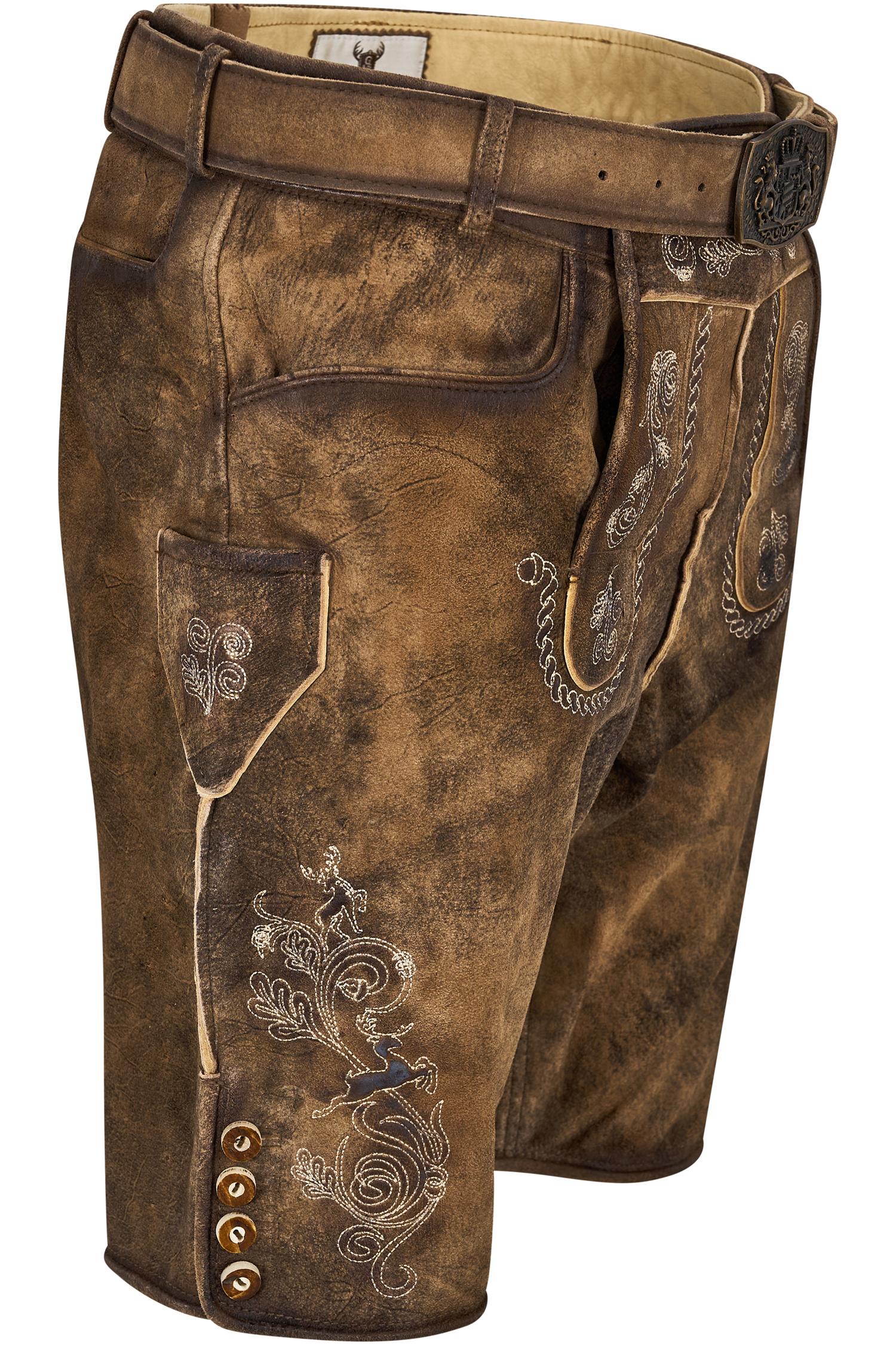 Hellbraune Lederhose Michael von Gweih & Silk